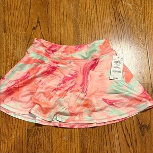 Ideology Pink and Green Abstract Skirt